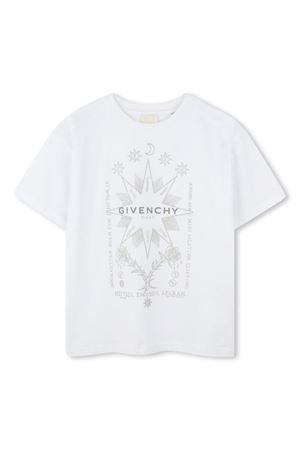 T-shirt in cotone biologico bianco GIVENCHY KIDS | H3073410P